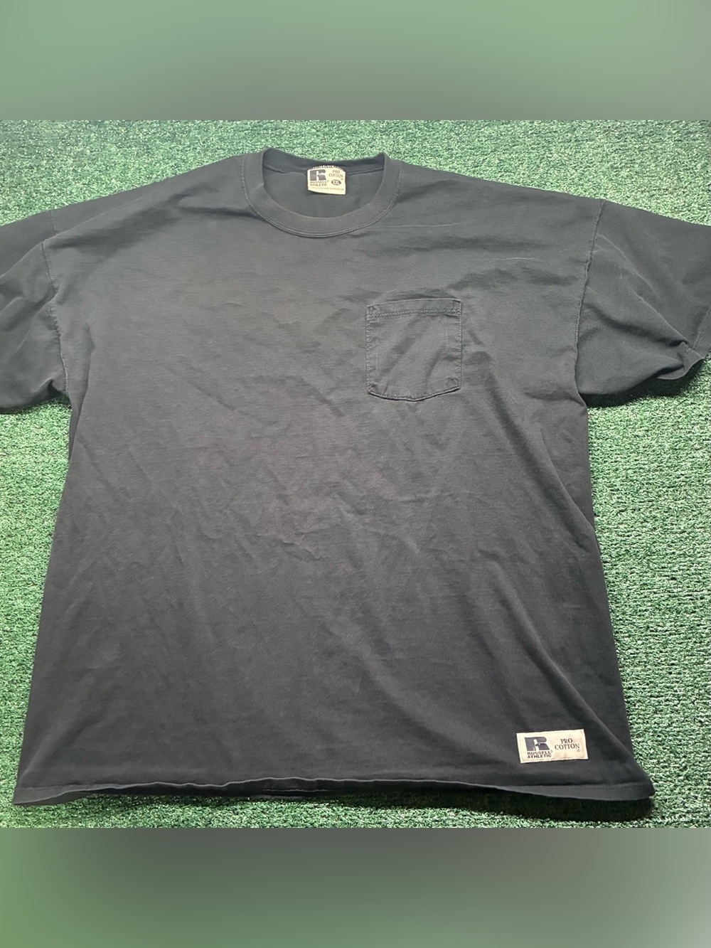 Russell Athletic Men's Black Short-Sleeve Pocket Tee